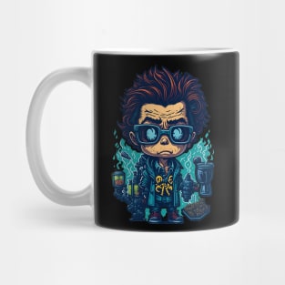 Chibi Style Mad Scientist Mug